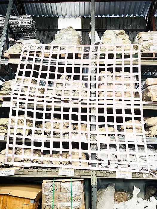 Rede De Contenção Branca 3t | 3m X 3m Vão 50mm | 6 Alças