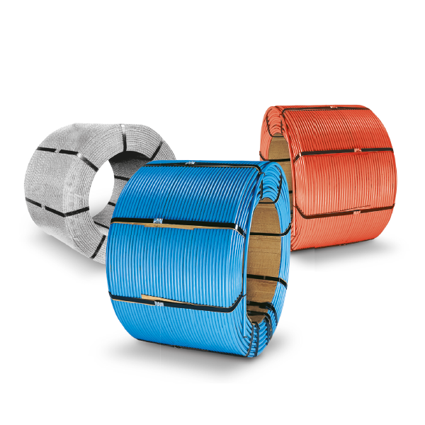 Cordoalhas de 7 Fios Engraxadas e Plastificadas para Concreto Prontendido