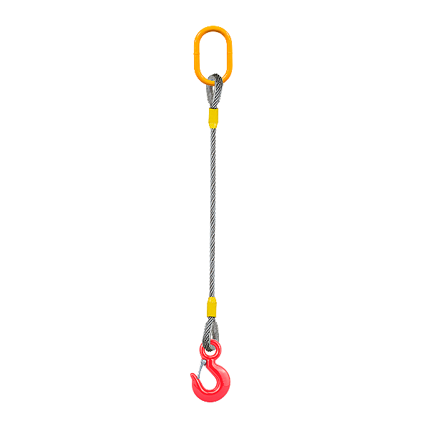 1 - Linga de Cabo de Aço com Anel de Sustentação e Ganchos