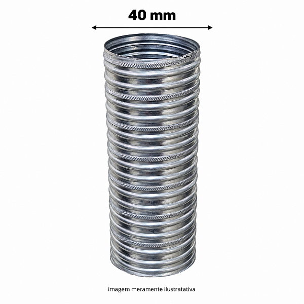 Bainha metálica corrugada galvanizada - 40mm