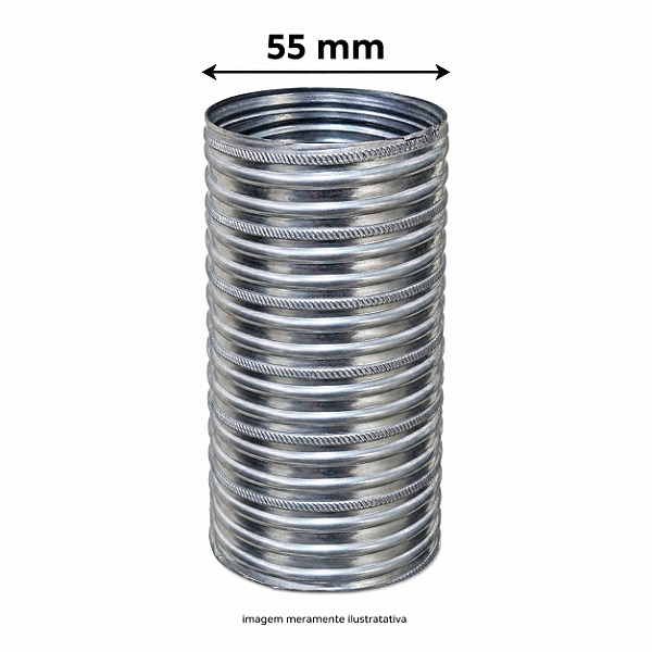 Bainha metálica corrugada galvanizada - 55mm