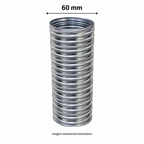 Bainha metálica corrugada galvanizada - 60mm