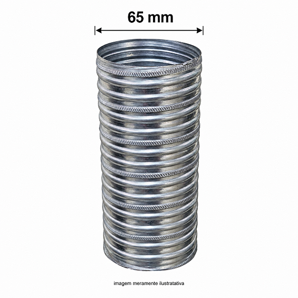 Bainha metálica corrugada galvanizada - 65mm