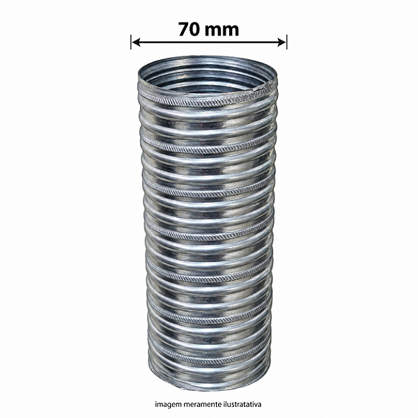 Bainha metálica corrugada galvanizada - 70mm