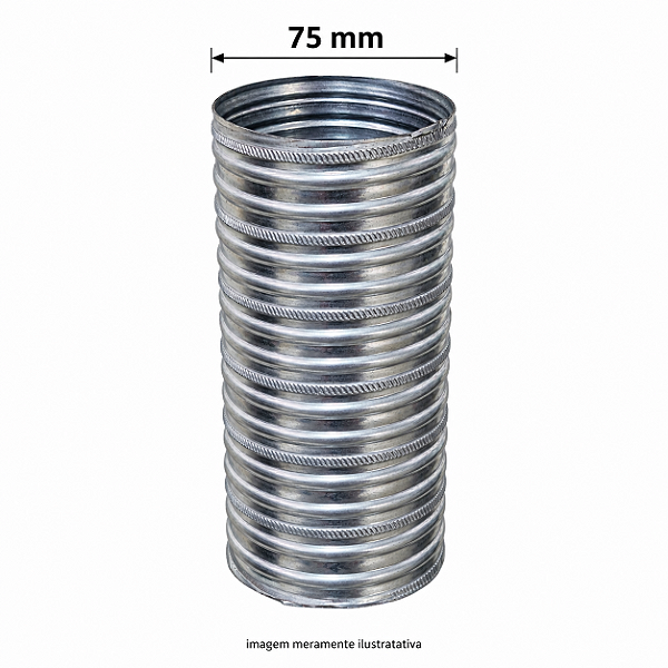 Bainha metálica corrugada galvanizada - 75mm