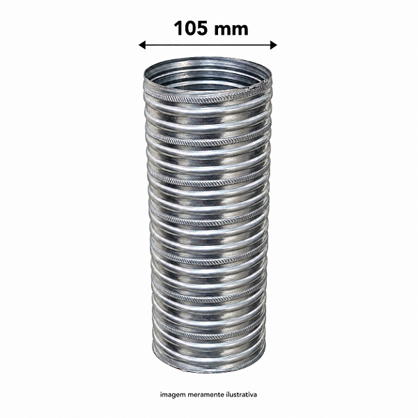 Bainha metálica corrugada galvanizada - 105mm