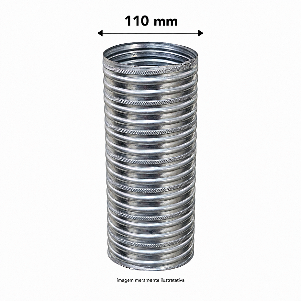 Bainha metálica corrugada galvanizada - 110mm
