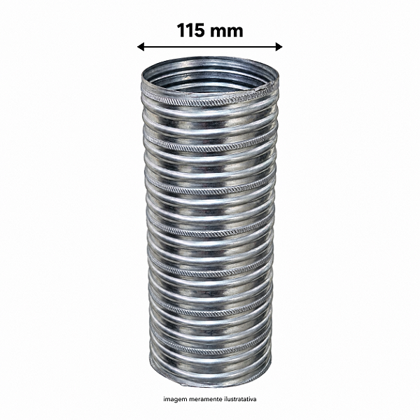 Bainha metálica corrugada galvanizada - 115mm