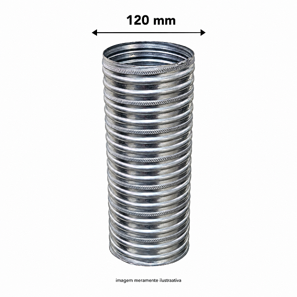 Bainha metálica corrugada galvanizada - 120mm