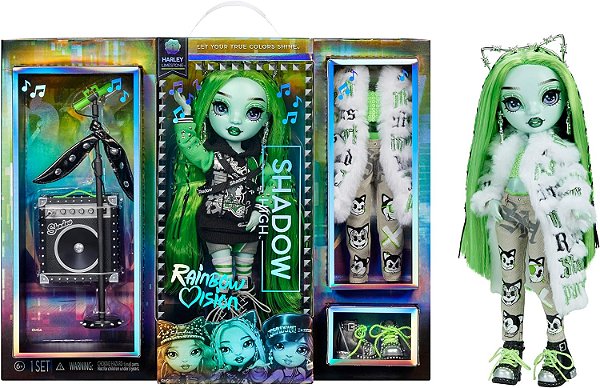 Boneca Rainbow High Vision High Sharley Limestone Verde Neon
