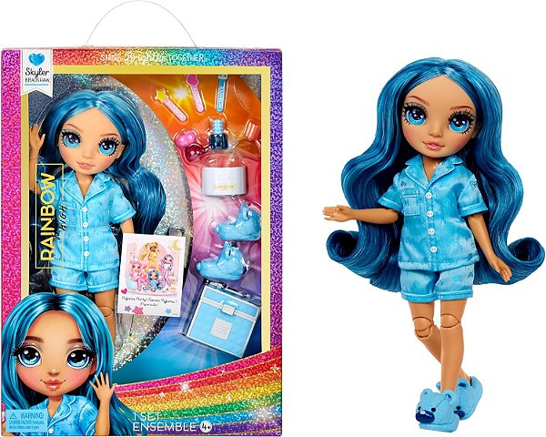 Boneca Rainbow High Jr High | PJ Party - Skyler 23cm (Azul)