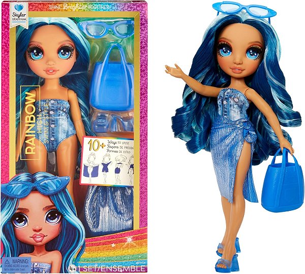 Boneca Rainbow High Swim & Style - Skyler 27cm (Azul)