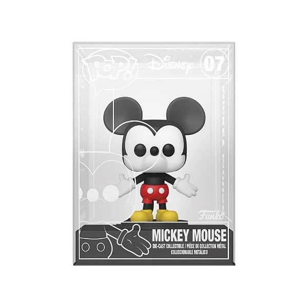 Funko Pop! Die-Cast Mickey Mouse Nº 07 em Metal com Case Acrílica