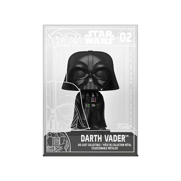 Funko Pop! Die-Cast Darth Vader Nº 02 em Metal com Case Acrílica