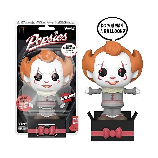 Funko Popsies Pennywise IT A Coisa Boneco Vinil 12,7 cm