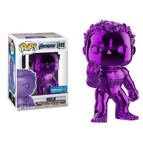 Funko Pop Marvel Avengers Endgame Hulk #499 Purple Chrome Walmart Exclusive