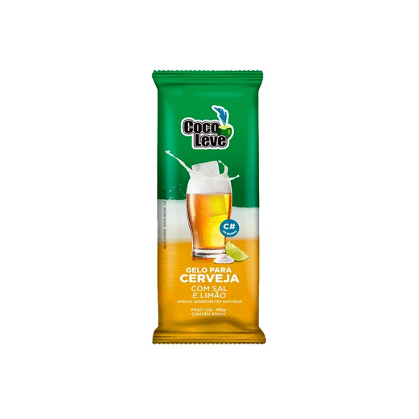 Gelo Coco Leve para Cerveja Sal e Limão 190g