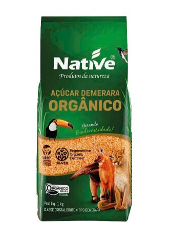 Açúcar Orgânico Native Demerara Pacote com 1kg
