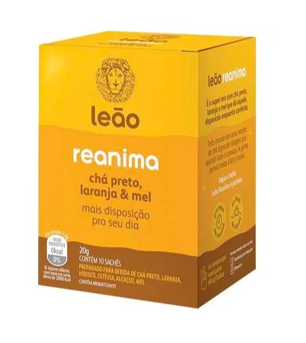 Chá Leão Funcionais Reanima Caixeta com 20g