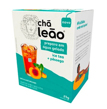 Chá Ice Tea Leão Pêssego Caixeta com 25g