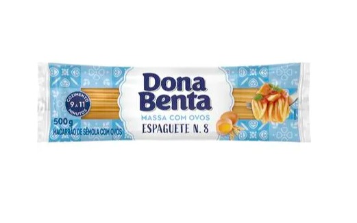 Macarrão Dona Benta com Ovos Espaguete Pacote com 500g