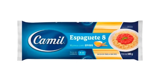 Macarrão Camil com Ovos Espaguete Pacote com 500g