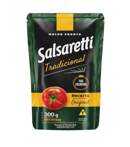 Molho de Tomate Salsaretti Tradicional Pouch com 300g