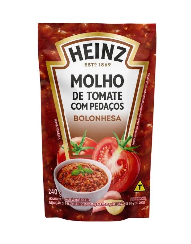 Molho de Tomate Heinz Bolonhesa Pouch com 240g