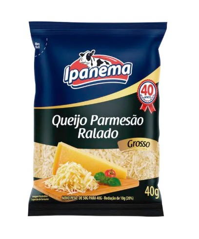 Queijo Parmesão Ralado Ipanema Grosso Pacote com 40g