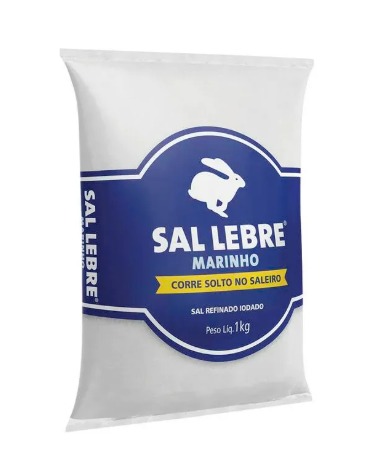 Sal Lebre Refinado Pacote com 1kg