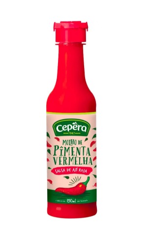 Molho de Pimenta Cepêra Vermelha Vidro com 150ml