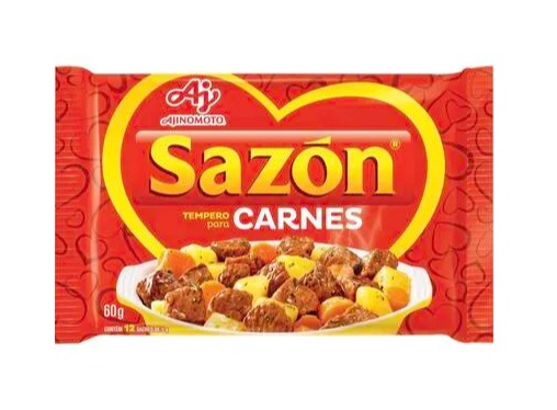 Tempero Sazón Carnes Pacote com 60g