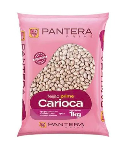 Feijão Carioca Pantera Tipo 1 Pacote com 1kg