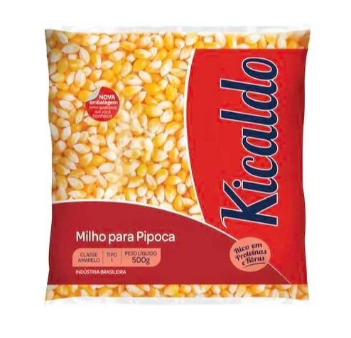 Milho para Pipoca Kicaldo Pacote com 500g