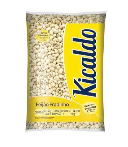 Feijão Fradinho Kicaldo Tipo 1 Pacote com 1kg