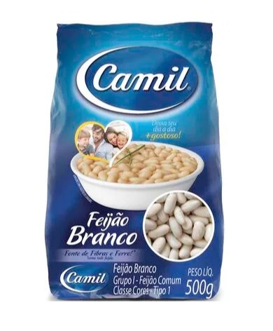 Feijão Camil Branco Pacote com 500g