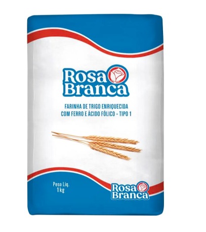 Farinha de Trigo Rosa Branca Tipo 1 Pacote com 1kg