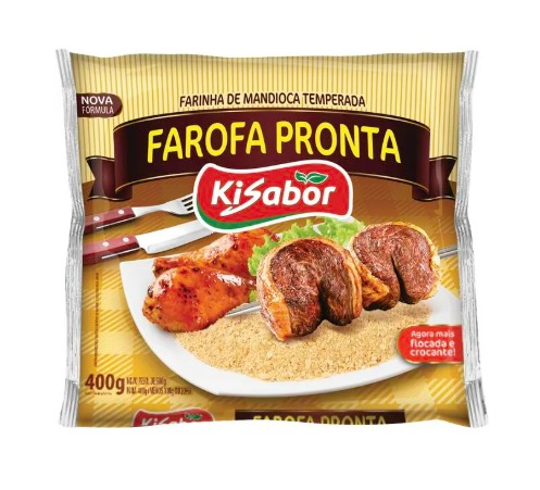 Farofa Pronta Kisabor Pacote com 400g