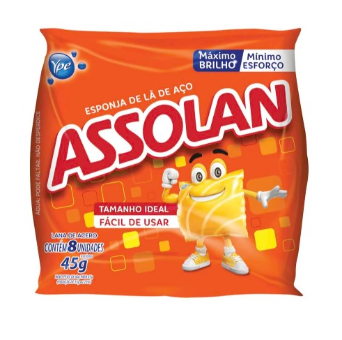 Lã de Aço Assolan Pacote com 45g