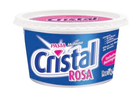 Sabão em Pasta Cristal Rosa Pote com 500g