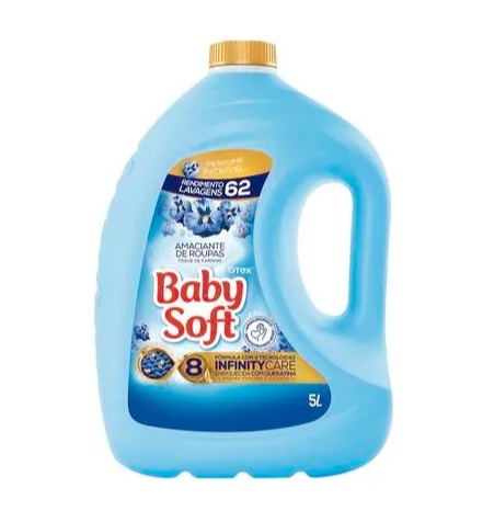 Amaciante para Roupas Baby Soft Toque de Carinho Bombona com 5L