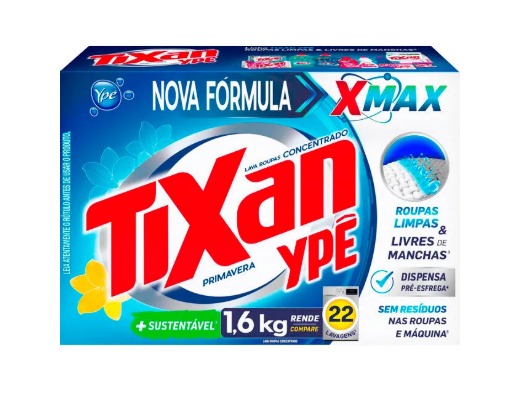 Detergente em Pó Tixan Primavera Caixeta com 1,6kg
