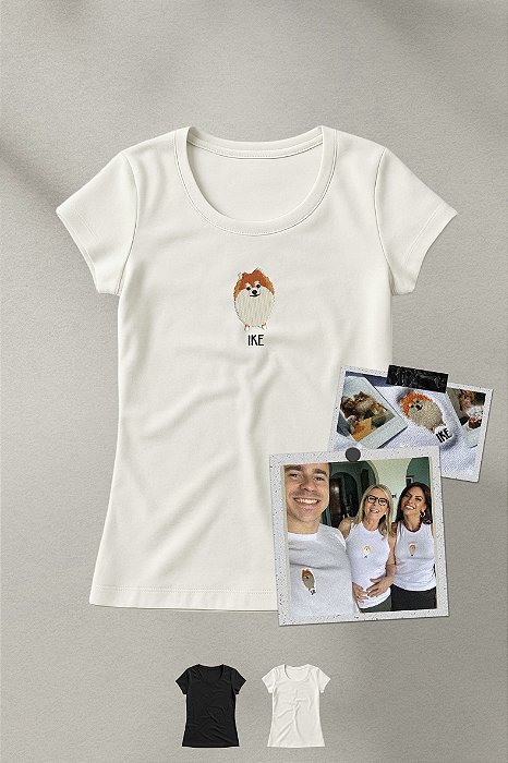 Baby Look - Pet Ilustração - Preenchido