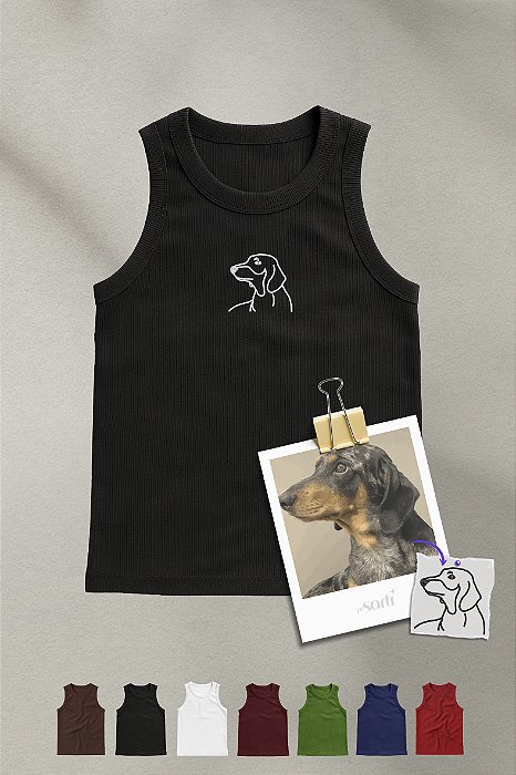 Regata Canelada - Pet Ilustração - Contorno