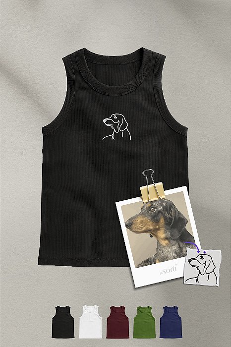 Regata Canelada - Pet Ilustração - Contorno