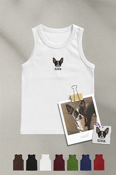 Regata Canelada - Pet Ilustração - Preenchido