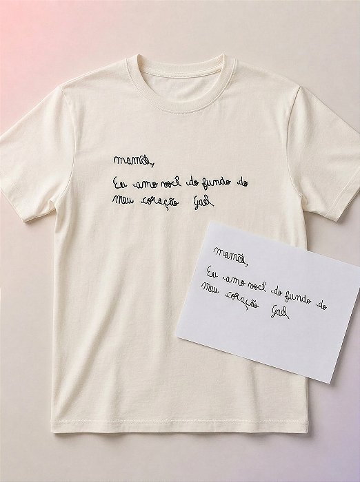 Camiseta - Escrita Real Bordada