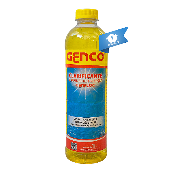 Genfloc Clarificante e Auxiliar de Filtração P/Piscinas 1L Genco