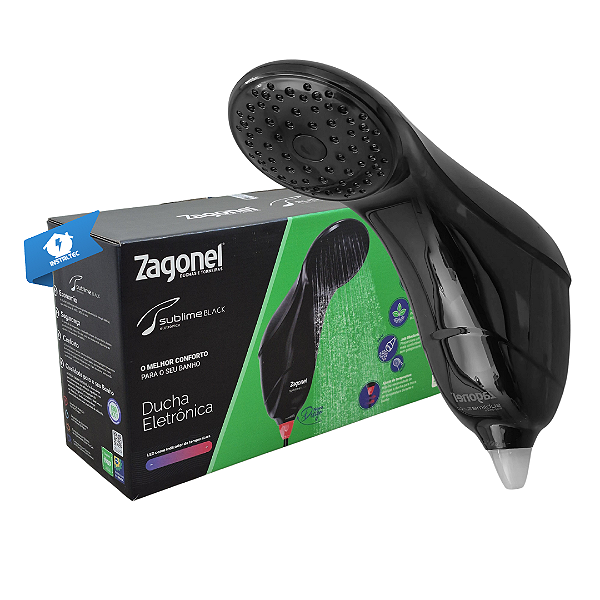 Ducha Sublime Eletrônica Preta 220V 7500W Zagonel