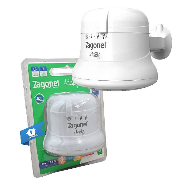Ducha Ideale Plus Branco 4 Temperatura 220V 6800W Zagonel